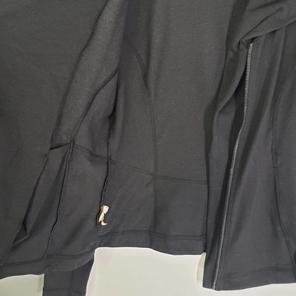 Lucy‎ Hatha Flow Zip Up Asymmetrical Cowl Neck Jacket XS Charcoal Grey - Picture 4 of 9